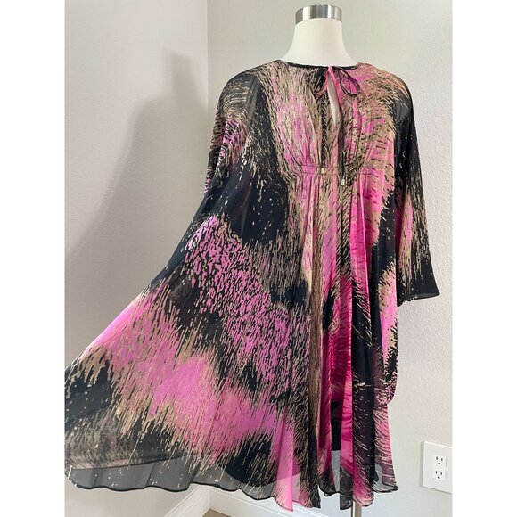 Diane Von Furstenberg DVF Fleurette Gossip Girl Serena Batwing Silk Boho Dress - Picture 6 of 16